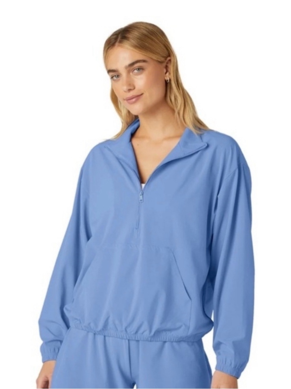 Beyond Yoga Stretch Woven In Stride Half Zip Pullover